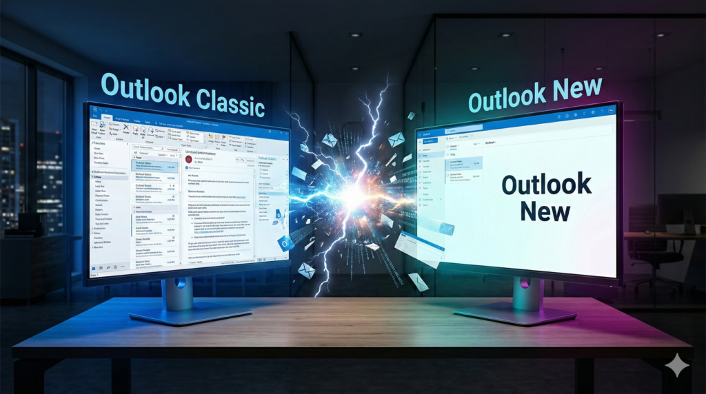 Nový Outlook vs. Outlook Classic - porovnanie