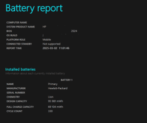 Analyzuj stav batérie pomocou powercfg battery