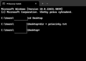 Export výstupu z cmd. Ako na to ? export