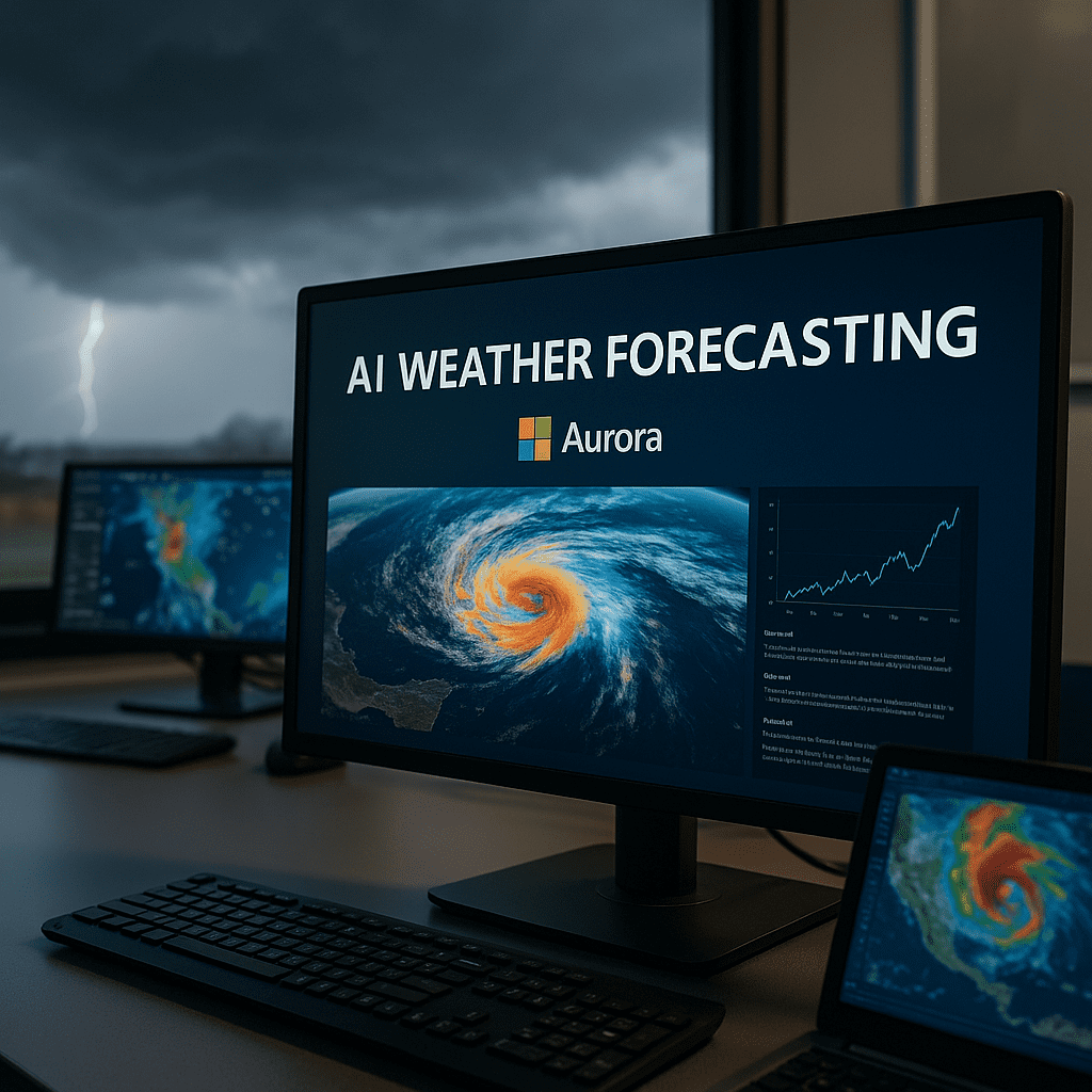 AI mení predpoveď počasia : Microsoft Aurora prekonáva tradičné modely AI mení predpoveď počasia