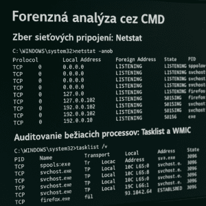 Forenzná analýza cez CMD