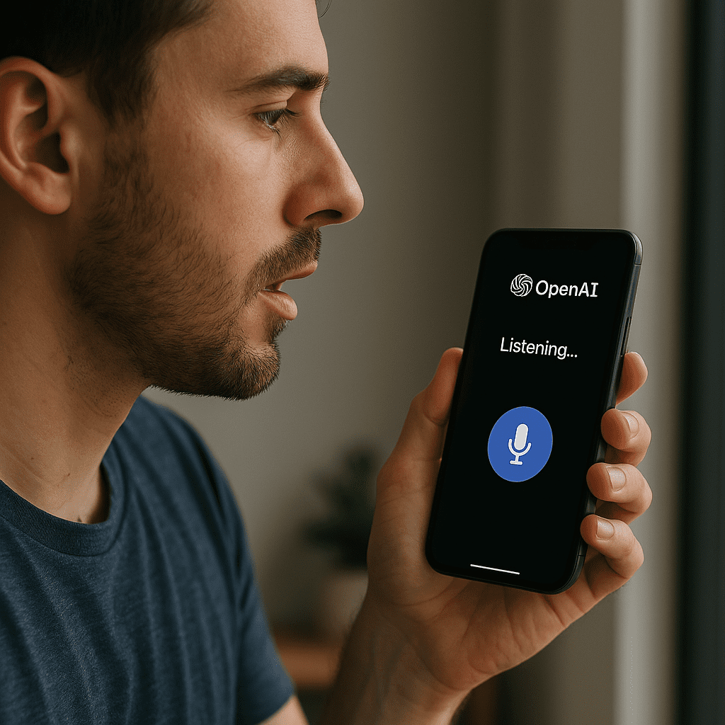 hlasové zadávanie v ChatGPT