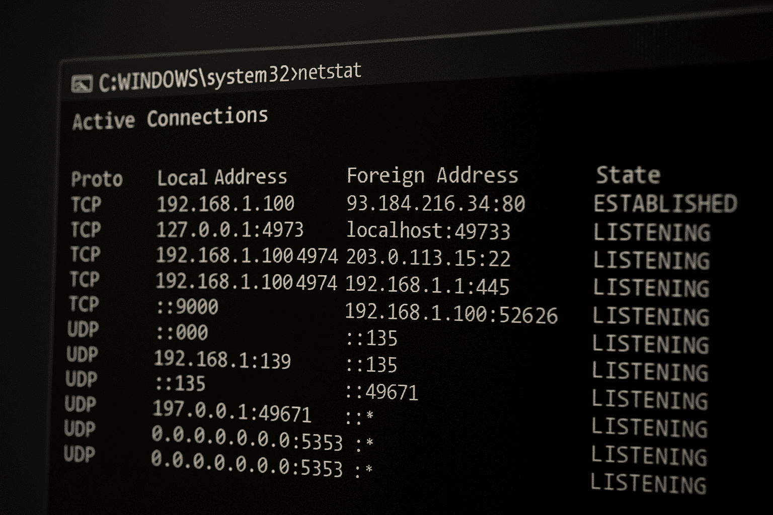 CMD príkaz NETSTAT : Ako odhaliť, čo sa deje vo vašom počítači? CMD príkaz NETSTAT