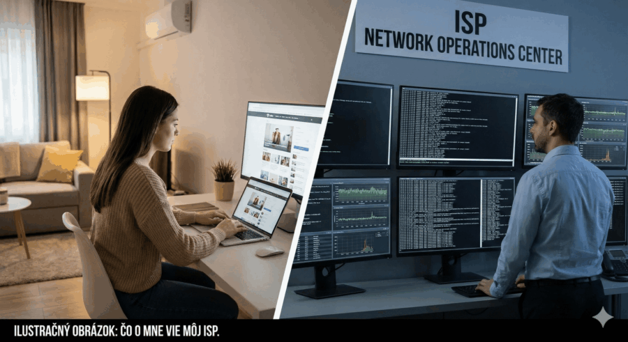Čo vidí poskytovateľ internetu