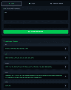 HASH kalkulačka