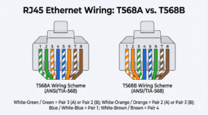 Ethernet kábel : Veľký sprievodca infraštruktúrou, ktorú všetci ignorujú (kým sa nepokazí) zapojenie rj45 typ A a typ B